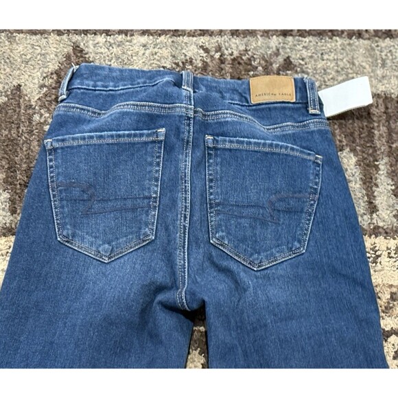 Women’s juniors American Eagle dream Jeans Curvy high rise jegging 00 distressed - Picture 4 of 5